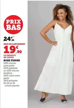 Hyper U Robe femme offre