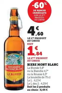Hyper U Mont blanc - biere offre