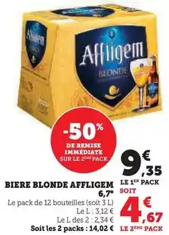 Hyper U Affligem - biere blonde 6,7° offre