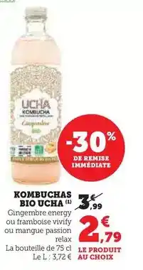 Hyper U Ucha - kombuchas bio offre