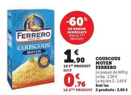 Hyper U Ferrero - couscous moyen offre