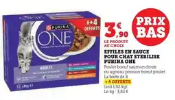 Hyper U Purina - effiles en sauce pour chat sterilise one offre