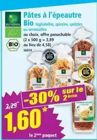 Norma Pâtes à l'épeautre offre