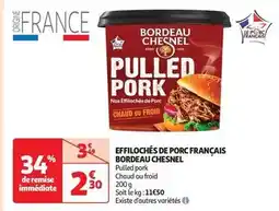 Auchan Bordeau chesnel - effiloches de porc francais bordeau offre