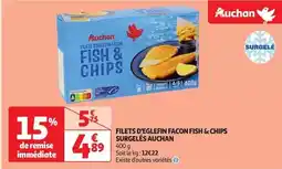 Auchan Auchan - filets d'églefin façon fish & chips surgelés offre