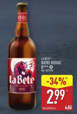 ALDI LA BÊTE Bière rouge 80 offre