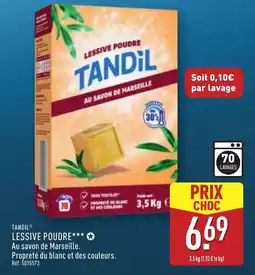 ALDI TANDIL Lessive poudre offre