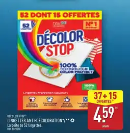 ALDI DECOLOR STOP Lingettes anti-décoloration offre