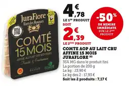 U Express JURAFLORE Comté AOP au lait cru affine 15 mois offre