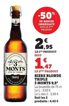 Bi1 3 monts - biere blonde triple offre