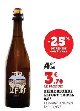 Bi1 Lefort - biere blonde 8,8° offre
