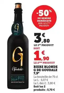 Bi1 G de goudale - biere blonde offre