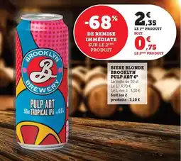 Bi1 Brooklyn - biere blonde pure art 6 offre