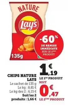 Bi1 Lay's - chips nature offre