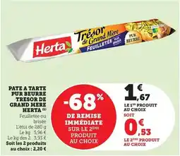 Bi1 Herta - pate a tarte pur beurre trésor de grand mere offre