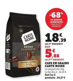 Bi1 Carte noire - cafe en grains offre