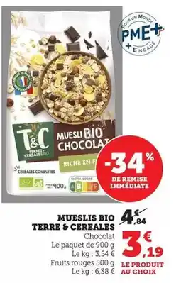 Bi1 Muesli bio terre & cereales offre