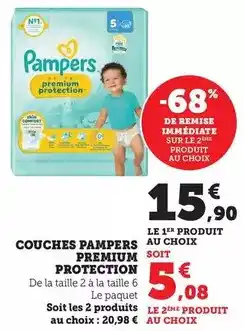 Bi1 Pampers - couches premium protection offre