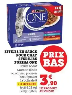Bi1 Purina - effiles en sauce pour chat sterilise offre
