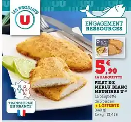 Bi1 U - filet de merlu blanc meuniere offre