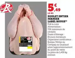 Bi1 Promo - poulet entier fermier offre