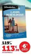 Bi1 Wonderbox - 3 jours de rêve en duo offre