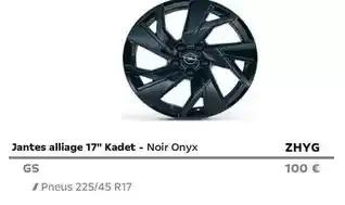 Opel Noir onyx gs offre