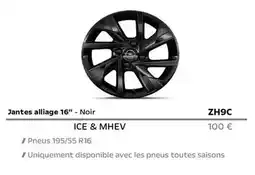Opel Jantes alliage 16 noir offre