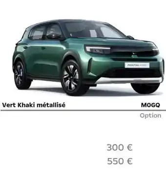 Opel Vert khaki métallisé offre