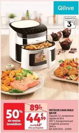 Auchan Qilive - friteuse sans huile offre