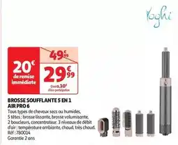 Auchan Yoghi - brosse soufflante 5 en 1 air pro 6 offre