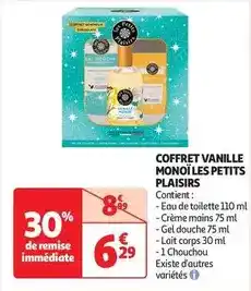 Auchan Les petits plaisirs - coffret vanille monoï offre