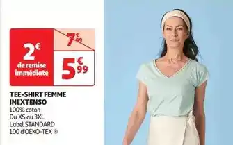Auchan Inextenso - tee-shirt femme offre