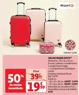 Auchan Airport - valise rigide dots offre