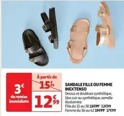Auchan Inextenso - sandale fille ou femme offre