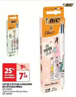 Auchan Bic - stylos couleurs fête des mères offre