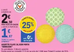 E.Leclerc E.leclerc - assiette plate 26,7cm porto offre