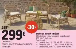 E.Leclerc Dim - salon de jardin 4 pieces offre