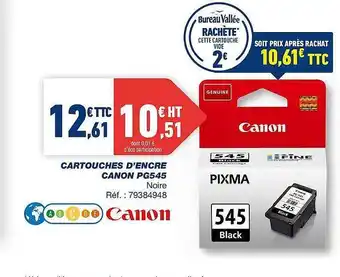 Bureau Vallée Cartouches D'encre Canon Pg545 offre