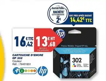 Bureau Vallée Cartouche D'encre Hp 302 offre