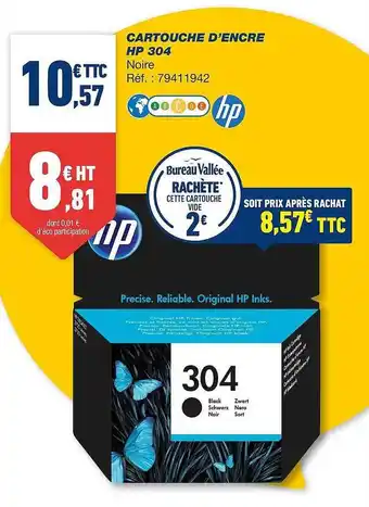 Bureau Vallée Cartouche D'encre Hp 304 offre