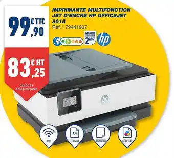 Bureau Vallée Imprimante Multifonction Jet D'encre Hp Officejet offre