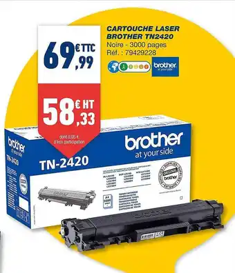 Bureau Vallée Cartouche Laser Brother Tn2420 offre