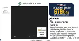 Extra NEFF Table induction t56fhl1l0 offre