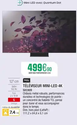 Extra TCL Téléviseur mini-led 4k offre