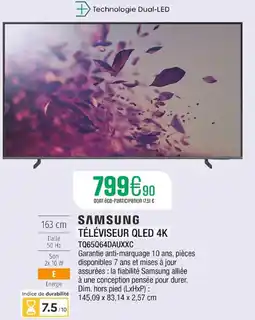 Extra SAMSUNG Téléviseur qled 4k tq65q64dauxxc offre