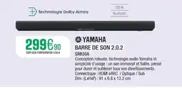Extra YAMAHA Barre de son 2.0.2 srb30a offre