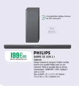 Extra PHILIPS Barre de son 2.1 tab6309 offre