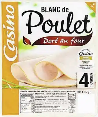 Petit Casino BLANC DE POULET DORÉ AU FOUR offre