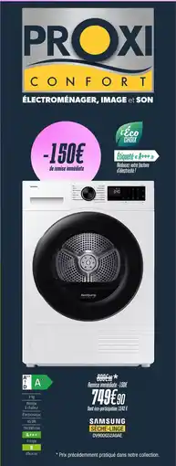 Proxi Confort SAMSUNG Sèche-linge dv90dg52a0ae offre